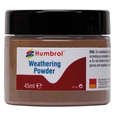 Humbrol AV0019 Weathering Powder Dark Rust - 45ml