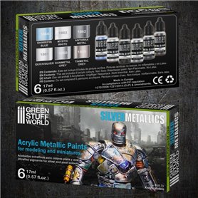 Green Stuff World Metallic Paints Set – Silver