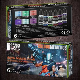 Green Stuff World Metallic Paints Set – Colours