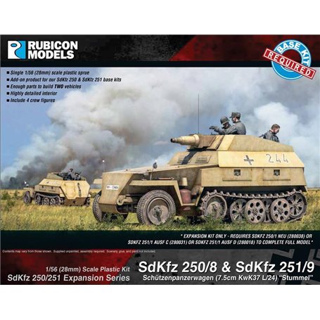 Rubicon Models 1:56 SdKfz 250/251 Expansion Set- SdKfz 250/8 & 251/9 Stummel
