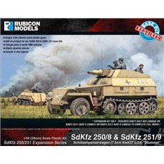 Rubicon Models 1:56 Zestaw dodatków Sd.Kfz.250/251 EXPANSION SET - Sd.Kfz.250/8 AND Sd.Kfz.251/9 Schutzenpanzerwagen Stummel