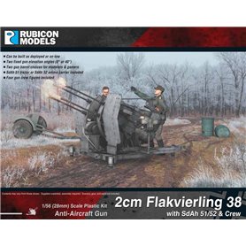 Rubicon Models 1:56 2cm Flakvierling 38 with SdAh 51/52 Trailer & Crew