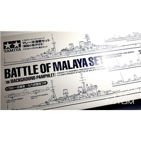 Tamiya 1:700 BATTLE OF MALAYA - set w/tłem historycznym 
