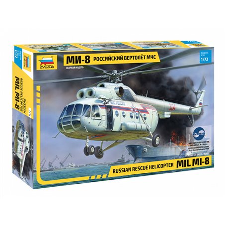 Zvezda 7254 1/72 Mil MI-8 Rescue Helicopter