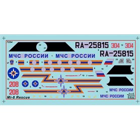 Zvezda 7254 1/72 Mil MI-8 Rescue Helicopter