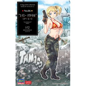 Hasegawa SP439-52239 12 Egg Girls Collection 06 "Amy McDonnell" (Army) Resin Kit