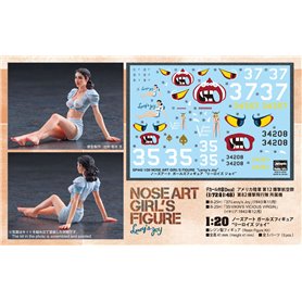 Hasegawa 1:20 NOSE ART GIRL'S FIGURE - LEROY'S JOY + Kalkomanie w skali 1:72