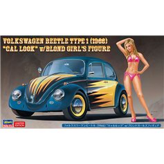 Hasegawa SP445-52245 Volkswagen Beetle Type 1 (1966) "Cal Look" w/Blond Girl's Figure