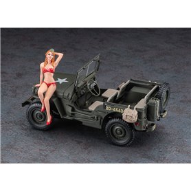 Hasegawa SP449-52249 1/4 ton 4x4 Utility Truck w/Blond Girl's Figure