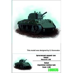 Zebrano 1:100 Model żywiczny Nahuel - ARGENTINIAN MEDIUM TANK