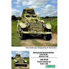 Zebrano 1:100 Resin model kit Laffy 80 AM - FRENCH ARMORED CAR