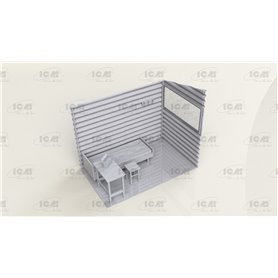 ICM 35901 Chernobyl #1 Radiation monitoring station (ZiL-131KShM truck & 5 figures & diorama base with background) 1/35