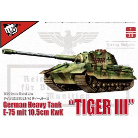 Modelcollect UA35013 German WWII E75 Heavy Tank "King Tiger III" with 105mm Gun