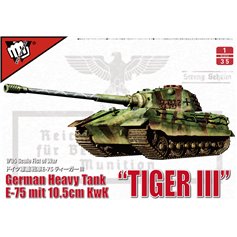 Modelcollect 1:35 E-75 King Tiger III z działem 105mm - GERMAN HEAVY TANK