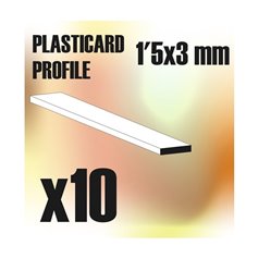 ABS Plasticard - Profile PLAIN 3 mm x10