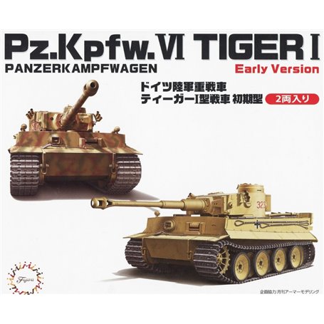 Fujimi 723112 Mi-5 1/72 German Pz.Kpfw.VI Tiger I Early (Set of 2)