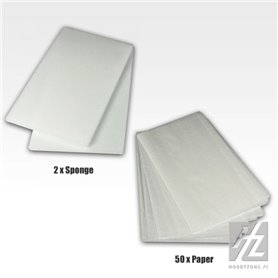 Hobbyzone Mokra Paleta - Zestaw Uzupełniający (2x Gąbka, 50x Papier)