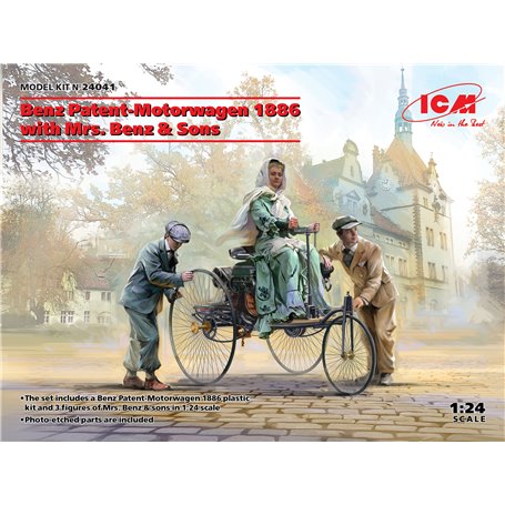 ICM 24041 Benz Patent-Motorwagen 1886 with Mrs. Benz & Sons