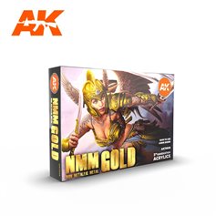 AK Interactive 11606 Zestaw farb NMM GOLD - NON METALLIC METAL - 3RD GENERATION ACRYLICS