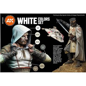 AK Intertive 11609 Zestaw farb WHITE COLORS - 3RD GENERATION ACRYLICS