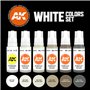 AK Intertive 11609 Zestaw farb WHITE COLORS - 3RD GENERATION ACRYLICS