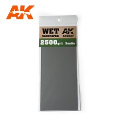 AK Interactive 9037 Wodny papier ścierny WET SANDPAPER - 2500 - 3szt.