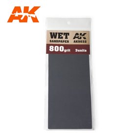 AK Interactive 9032 Wodny papier ścierny WET SANDPAPER - 800 - 3szt.