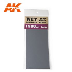 AK Interactive 9035 Wodny papier ścierny WET SANDPAPER - 1500 - 3szt.
