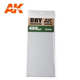 AK Interactive 9038 Papier ścierny SANDPAPER - 400 - 3szt.