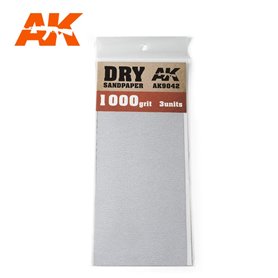 AK Intertive Dry Sandpaper 1000 Grit. 3 units