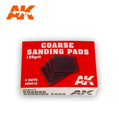AK Interactive Coarse Sanding Pads 120 grit.4 units