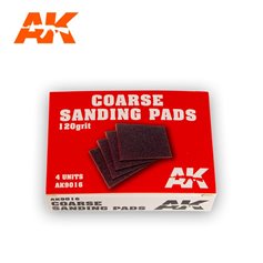 AK Interactive 9016 Gąbki ścierne COARSE SANDING PADS - 120 - 4szt.