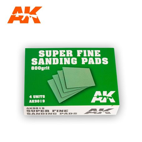 AK Interactive 9019 Gąbki ścierne SUPER FINE SANDING PADS - 800 - 4szt.