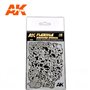 AK Interactive AK-9080 Szablony FLEXIBLE AIRBRUSH STENCIL - skale: 1/48 1/72