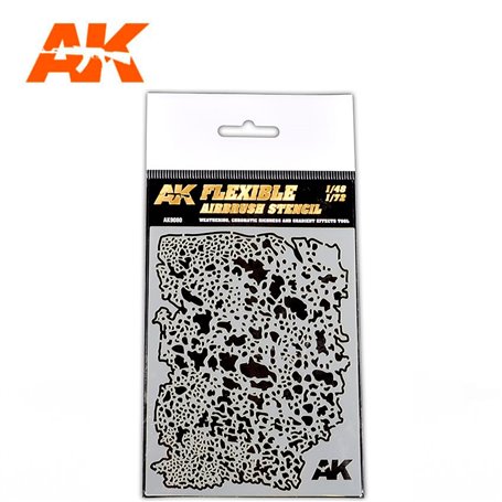 AK Interactive AK-9080 Szablony FLEXIBLE AIRBRUSH STENCIL - skale: 1/48 1/72