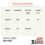 AK Interactive 3RD GENERATION ACRYLICS - WHITE GREY