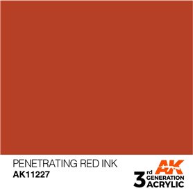 AK 3rd Generation Acrylic Penetrating Red INK 17ml