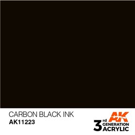 AK 3rd Generation Acrylic Carbon Black INK 17ml