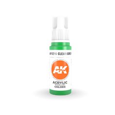 AK Interactive 3RD GENERATION ACRYLICS - CLEAR GREEN - 17ml