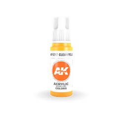 AK Interactive 3RD GENERATION ACRYLICS - CLEAR YELLOW - 17ml