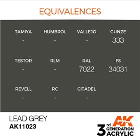 AK 3rd Generation Acrylic Lead Grey 17ml