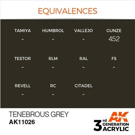 AK 3rd Generation Acrylic Tenebrous Grey 17ml