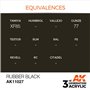 AK 3rd Generation Acrylic Rubber Black 17ml