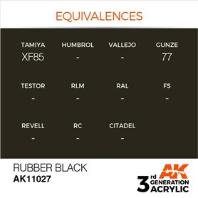 AK 3rd Generation Acrylic Rubber Black 17ml