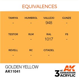 AK 3rd Generation Acrylic Golden Yellow 17ml