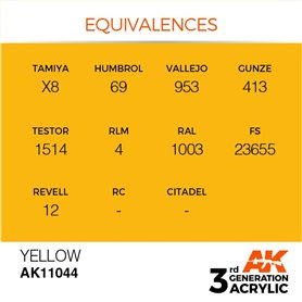 AK 3rd Generation Acrylic Yellow 17ml