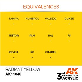 AK 3rd Generation Acrylic Radiant Yellow 17ml