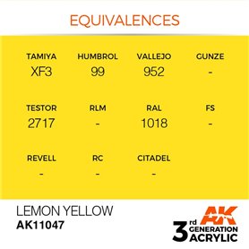 AK 3rd Generation Acrylic Lemon Yellow 17ml