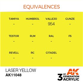 AK 3rd Generation Acrylic Laser Yellow 17ml