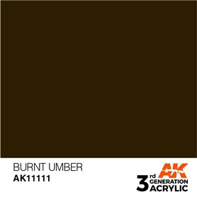 AK 3rd Generation Acrylic Burnt Umber 17ml